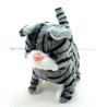 Walking, Moving, Sounding, Tail Curling Plush Baby Toy Mini Cat Random Color