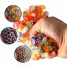 12/pk Assorted Color Mesh Squishy Stress Relief Balls Tear-Resistant Non-toxic