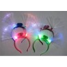 12/pk Fiber-Optic LED Flashing Headband 12 Headbands Assorted Colors Party Event