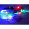 12 Piece High Quality Slotted & Shutter Shades Light Up Unisex Flashing Glasses For Adults & Children- With Push On/Off Button f