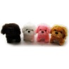 One Walking Dog Toy Plastic Wagging Tail Puppy Affenpinscher Maltese Bichon Frise With Sounds Furry Cute in Random Color