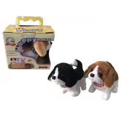 One Walking, Moving, Sounding, Tail Wagging Plush Baby Beagle Puppy dog Cavalier King Charles Spaniel Random Color