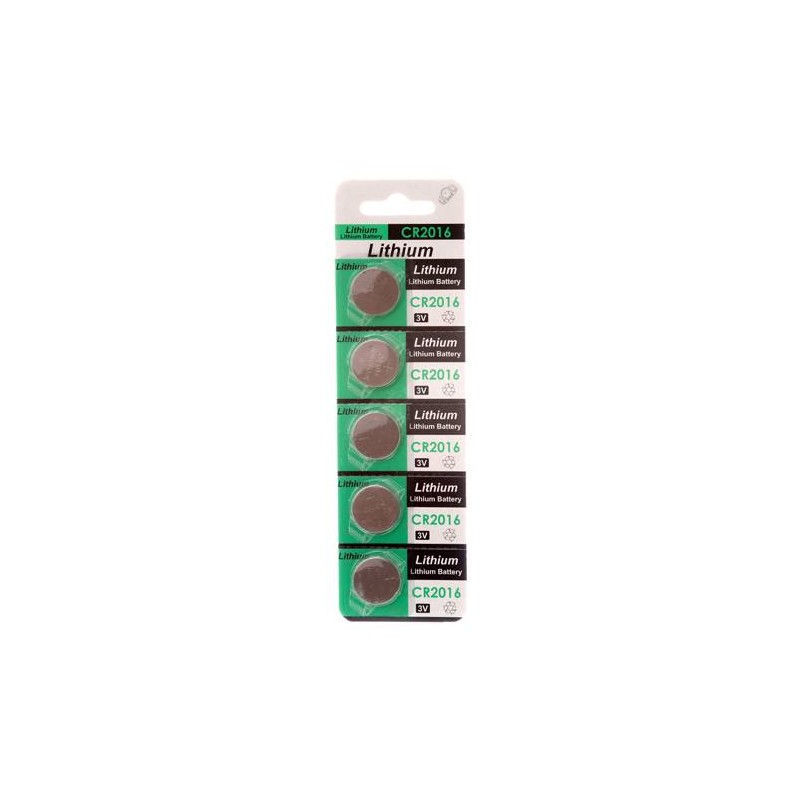 5ct/PK CR2016 Lithium 3-Volt Button Cell Battery Batteries