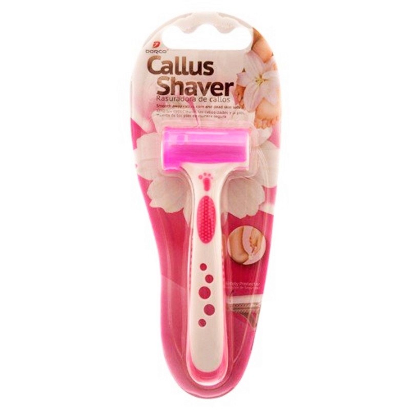 Dorco Callus Shaver Razor W/ Ergonomic No Slip Handle & Blade Safty Cover PINK