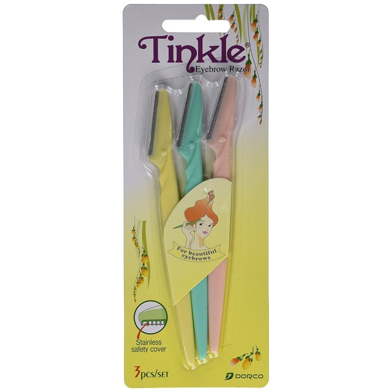 Dorco Tinkle eyebrow razors 3ct Stainless Blade