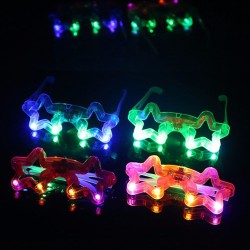 12 PCS Light-Up Star Glasses LED Flashing Blinking Sunglasses Rave Party
