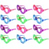 Set of 12  Flashing LED Multi Color 'Spider Web' Light Up Show Party Favor Toy Glasses (Colors May Vary)