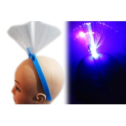 12/pk Fiber-Optic LED Flashing Headband 12 Headbands Assorted Colors Party Event