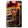 Black Super Cap Toy Gun Revolver 8 Shot Ring Caps Pistol Agent 007Handgun