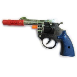 Metallic Plated Cow Boy Cap Toy Gun Revolver 8 Shot Ring Caps Pistol Handgun