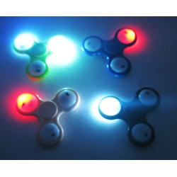 1 pc of LED Light-UP Flash Tri-LED Finger Hand Spinner w/ switch Toy Gift Random color