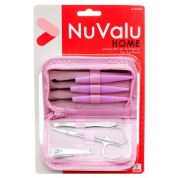 Portable 7 Pcs Nails Manicure set in Pink Pouch Wallet