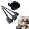 4/pk Black Salon Hair Coloring Dyeing Kit Dye Brush Comb Bowl Tint Tool Kit