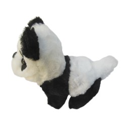 Plush Walking Sounding Black and White Panda Bear Toy with Soft Micro-Fiber Cover