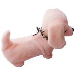 Batteries Operated Walking, Sounding, Tail Wiggling Toy Sausages Dog Puppy Figure for Children in Random Color