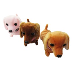 Batteries Operated Walking, Sounding, Tail Wiggling Toy Sausages Dog Puppy Figure for Children in Random Color