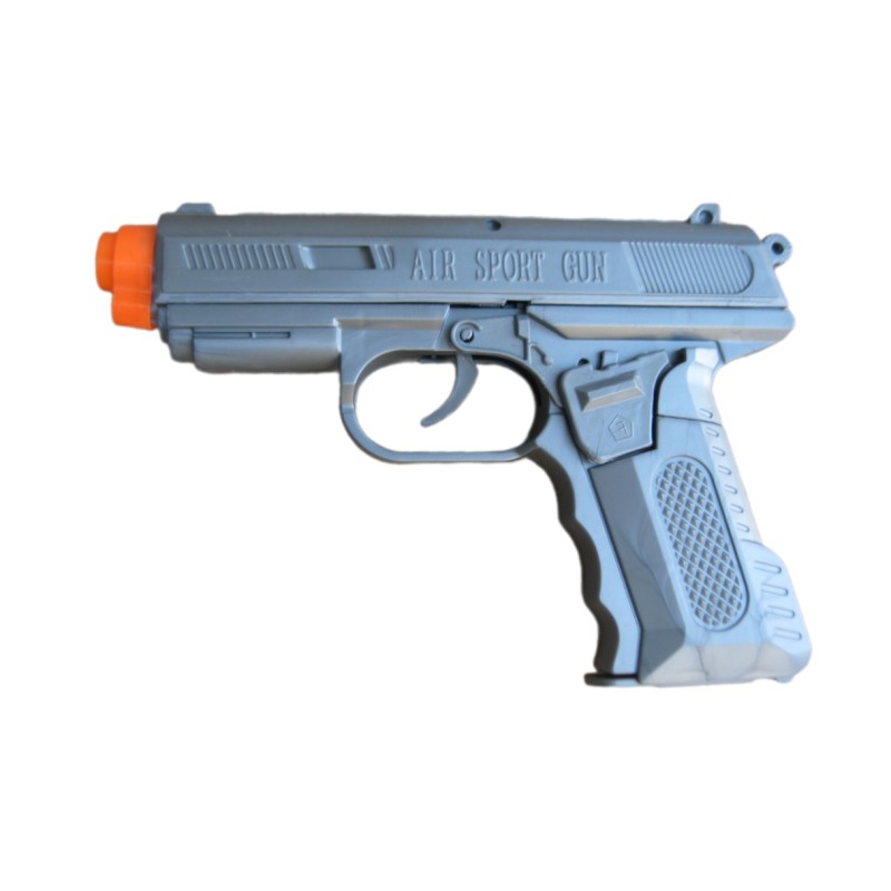 Toy Sliver grey Plastic 7 inches Length Pocket Spring Airsoft Pistol 6mm air soft BB-gun