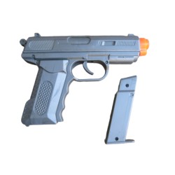 Toy Sliver grey Plastic 7 inches Length Pocket Spring Airsoft Pistol 6mm air soft BB-gun