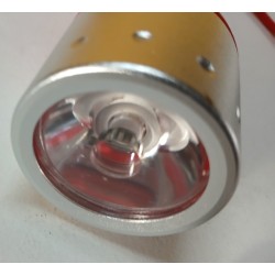 Diving Flashlight with LED Bulb Waterproof Wrist Strap Lanyard 4 Inches (Red)