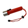 Diving Flashlight with LED Bulb Waterproof Wrist Strap Lanyard 4 Inches (Red)