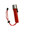 Diving Flashlight with LED Bulb Waterproof Wrist Strap Lanyard 4 Inches (Red)