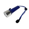 Diving Flashlight with LED Bulb Waterproof Wrist Strap Lanyard 4 Inches (Blue)