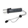 Diving Flashlight with LED Bulb Waterproof Wrist Strap Lanyard 4 Inches (Gray)