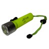 Diving Flashlight with LED Bulb Waterproof Wrist Strap Lanyard 4 Inches (Green)