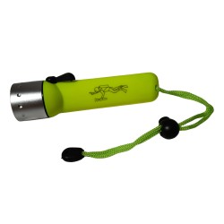 Diving Flashlight with LED Bulb Waterproof Wrist Strap Lanyard 4 Inches (Green)