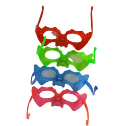 12/pk Bat shape LED Light Up Sunglasses Unisex Flashing Glasses assorted color